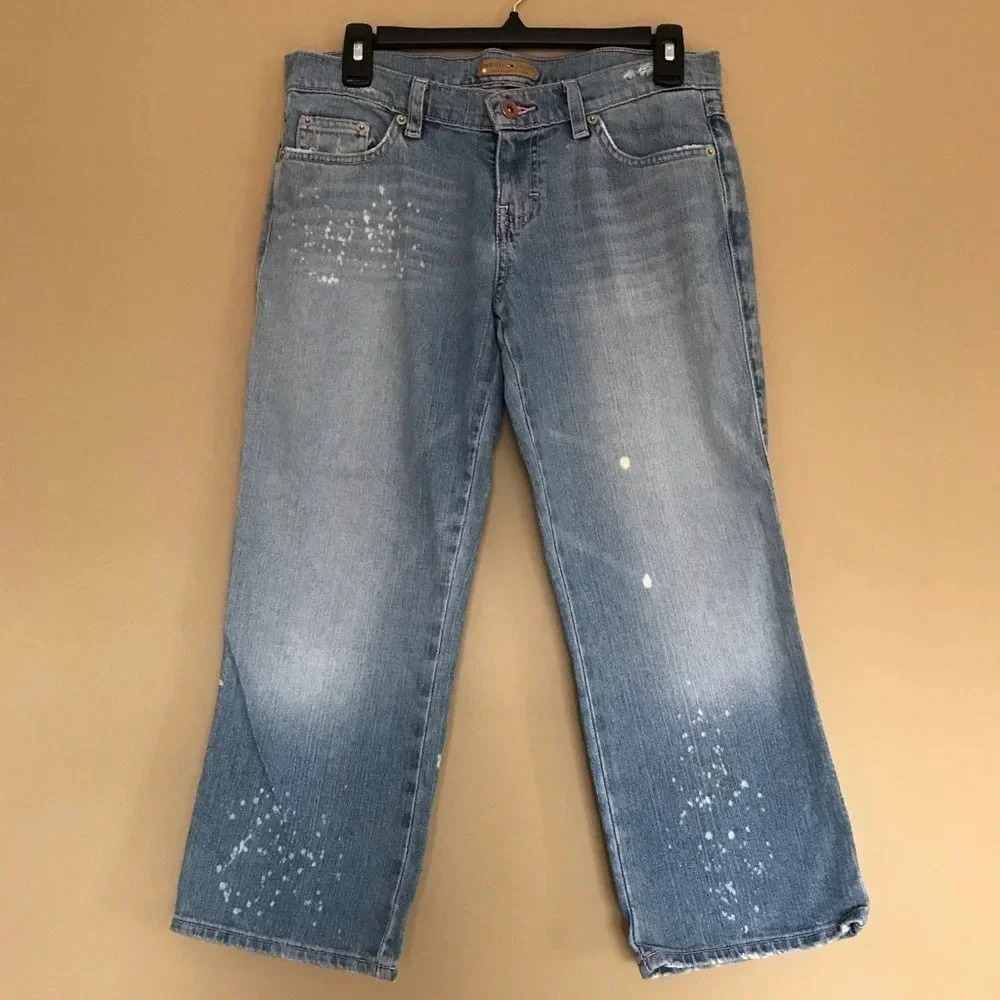 Tommy Hilfiger Capri Distressed Cropped Jeans - Picture 1 of 7